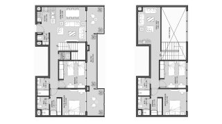 Townhouse floor plan, 4 bedrooms in ROYAL PARK No. 11008